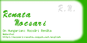 renata mocsari business card