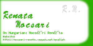 renata mocsari business card